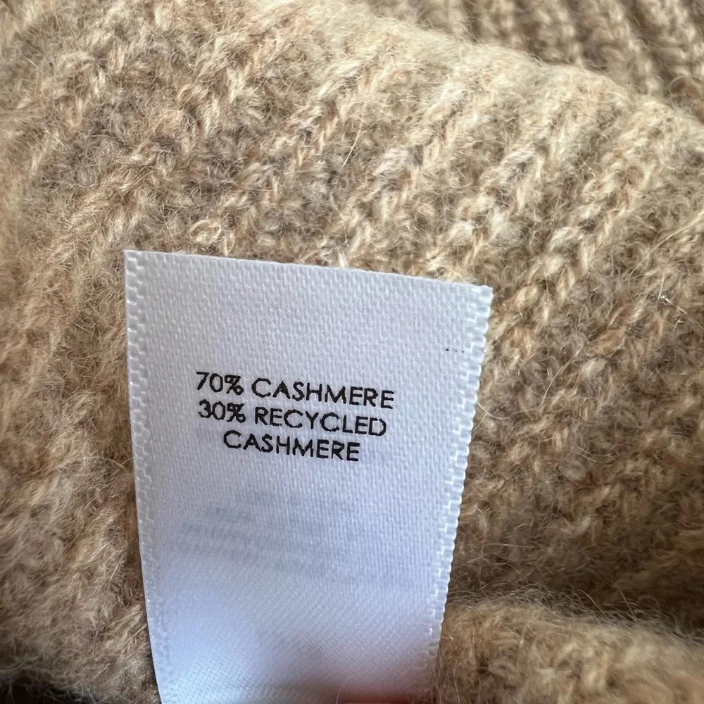 Unsubscribed Cashmere Ribbed Cuff Beanie Caramel Tan One Size NWT Winter Cozy
